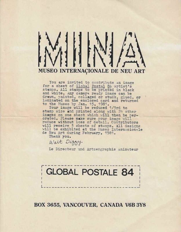 -Exposição+Global+84+,+MINA+Museo+Internationale+de+Neu+Art+,+Vancouver,+Canada+,+Fevereiro+de+1981,+organizador+Walt+Dizzy+enviado+a+J.+Medeiros+,+1a.jpg