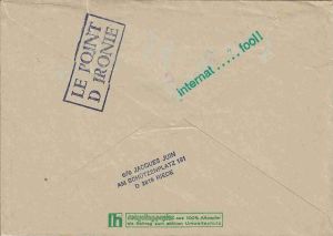 -Le+Point+d+Ironie+International+Fool+Mail+Art+Show+Jacques+Juin+Cartão+Postal+e+Envelope+Enviados+a+J.+Medeiros+Riede+Alemanha+1980,+1b.jpg