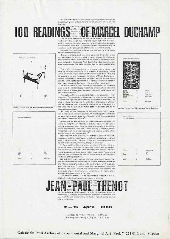 -Jean+Paul+Thenot+100+Readings+of+Marcel+Duchamp+Galerie+Sankt+Petri+Lund+Suécia+Exposição+Arte+Experimental+1980.jpg