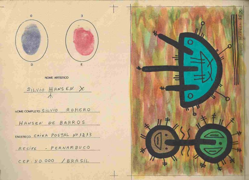 -Silvio+Hansen+,+poesia+visual+com+carimbo+de+polegar+e+pinturas+,obra+unica+de+1985.jpg