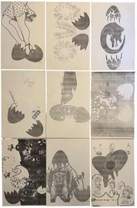 -Conjunto+de+Arte+Postal+de+Luise+Weiss+e+Alex+Vallauri+,+capa+com+obra+pintado+por+Vallauri+e+dentro+conjunto+de+24+trabalhos+1d.jpg