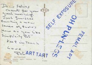 -Cartão+de+Pat+Fish+enviada+para+Falves+Silva+com+varios+carimbos+,+Self+Exposure,+Oh+Pun-legs+,+Femail+Art,+Art+Tart,+1b.jpg